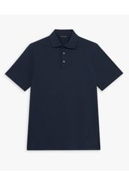 Navy Cotton Polo Shirt - Uomo Polo Blue Xxl