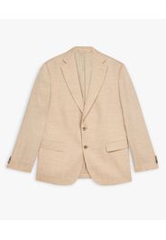 Beige Virgin Wool And Linen Blazer - Uomo Giacche E Blazer Beige 36