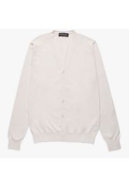 Cardigan in cotone e cachemire - male Bianco S