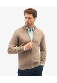 Beige Silk-cashmere Blend Zip-up Cardigan - Uomo Maglieria Beige S