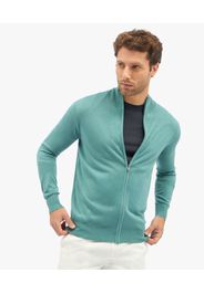 Sage Silk-cashmere Blend Zip-up Cardigan - Uomo Maglieria Sage Xl