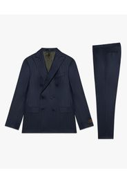 Navy-blue Regular Fit Virgin Wool Suit - Uomo Abiti Navy 40