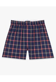 Navy Check Cotton Boxers - Uomo Intimo Navy S