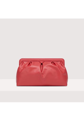 DILETTA Clutch CRANBERRY Pellame liscio conciato con speciali grassi che lo rendono morbido al tatto. Nonostante l'aspetto setoso si tratta di un pellame resistente agli agenti atmosferici grazie all'utilizzo di resine che rendono la pelle leggermente imp