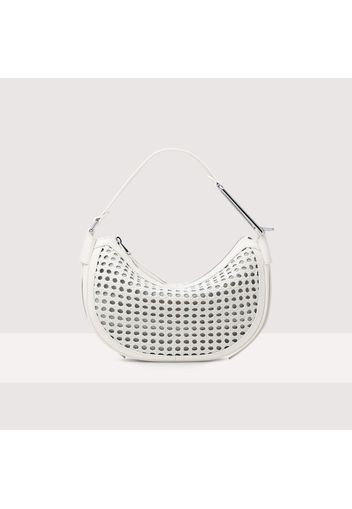 Priscilla Ecoleather Woven Small Borse Hobo COCONUT MILK