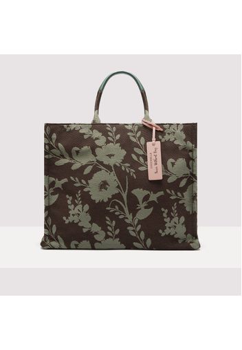 Never Without Bag Flower Jacquard Large - Donna  Mul.coff/k.gree Tu