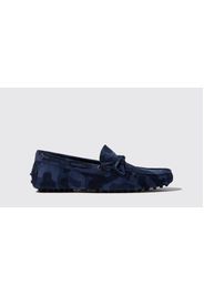 Mocassini James Blue Camo Suede Camoscio