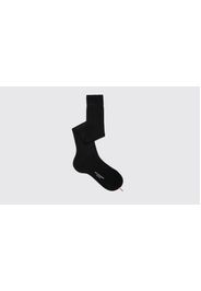 Uomo Black Cotton Knee Socks Cotton