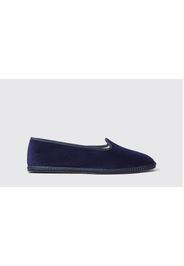 Slippers Valentino Blu Velluto Velluto