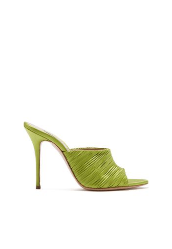 Julia Satin Plissé Mule, Mules, Spirulina, Satin plissé