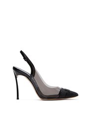 Blade Fluo PVC Décolleté Slingback, Décolleté, Fume e Nero, Vernice