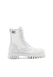 Trappeur Netweb Biker Boots, Stivaletti, Bianco, Rete di nylon con doppia tramatura ad effetto 3D