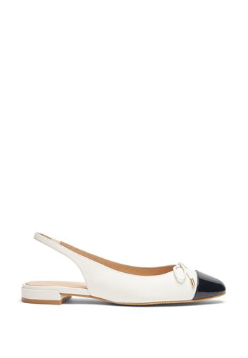 Sleek Bow Slingback Flat - Donna Mocassini E Scarpe Basse Cream/black 36