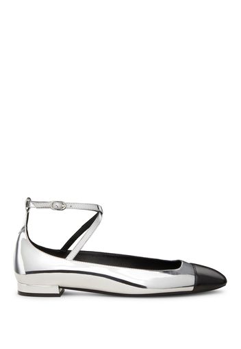 Eden Strap Flat - Donna Mocassini E Scarpe Basse Silver/black 38