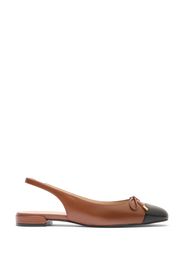 Sleek Bow Slingback Flat - Donna Mocassini E Scarpe Basse Bridle Brown/black 39.5