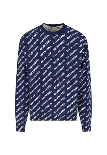 balenciaga maglione logo all-over