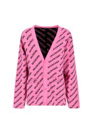 balenciaga cardigan logo all-over