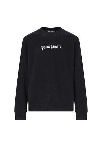 palm angels maglione girocollo logo