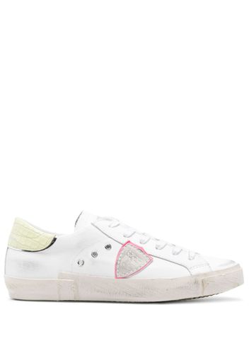 Sneakers VEAU CROCO POP_BLANC JAUNE