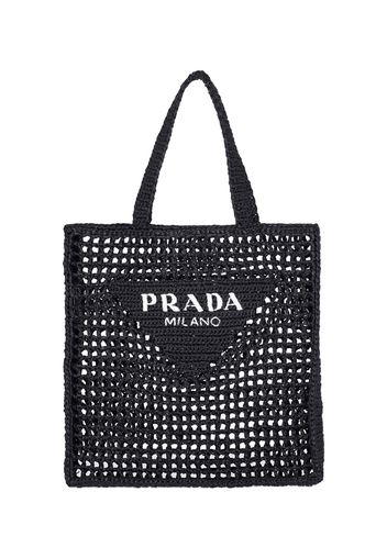 prada borsa tote intrecciata logo