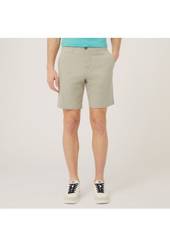 Bermuda Chino In Lino E Cotone, Light Blue, Taglia: 44