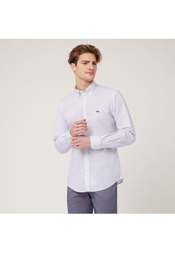 Camicia Micro Motivo All-Over, Bianco, Taglia: S