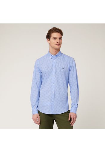 Camicia Narrow Micro Motivo, Azzurro, Taglia: M