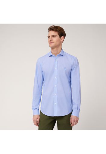 Camicia Narrow Motivo All-Over, Blu, Taglia: S