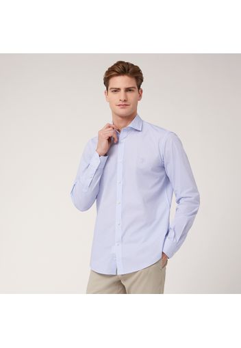 Camicia Narrow Micro Motivo, Blu, Taglia: M