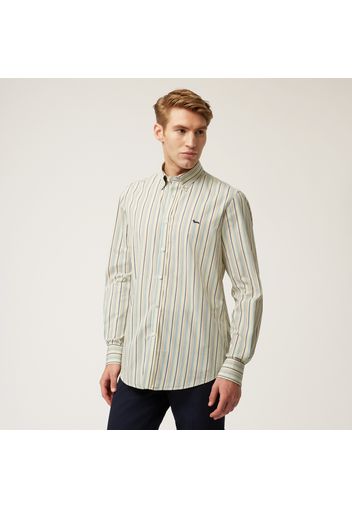Striped Cotton Shirt - Uomo Camicie Panna L