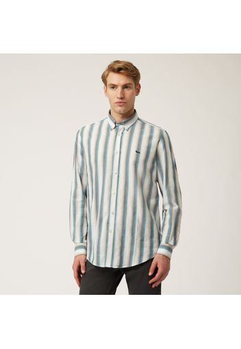 Fade-effect Striped Shirt - Uomo Camicie Blu Xl