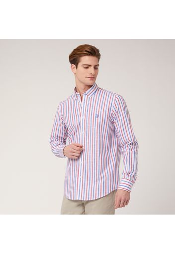 Camicia A Righe Multicolor, Rosso, Taglia: S