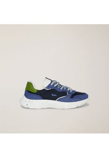 Sneaker In Pelle Riciclata, Blu, Taglia: 42