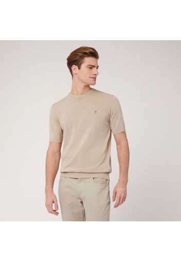 Pullover A Maniche Corte, Beige, Taglia: XXL