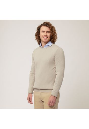 Pullover Girocollo Effetto 3D, Beige, Taglia: 3XL