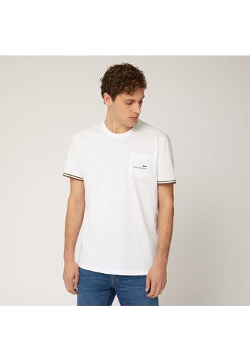 T-Shirt Con Taschino Logato, Bianco, Taglia: XXL