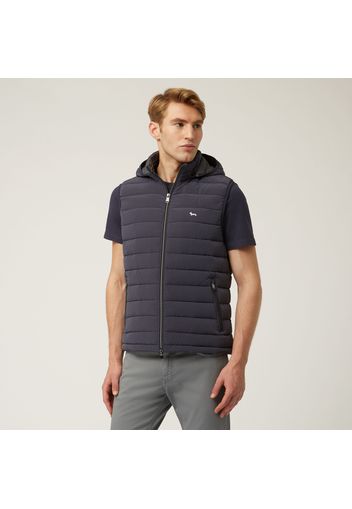 Gilet Essentials In Nylon Tecnico, Uomo, Blu, Taglia: S