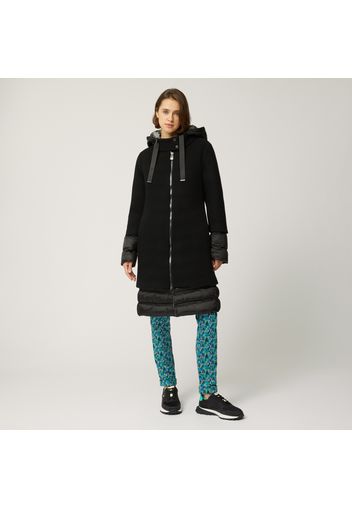 Wool And Nylon Long Jacket With Hood - Donna Giacche E Capispalla Nero 44