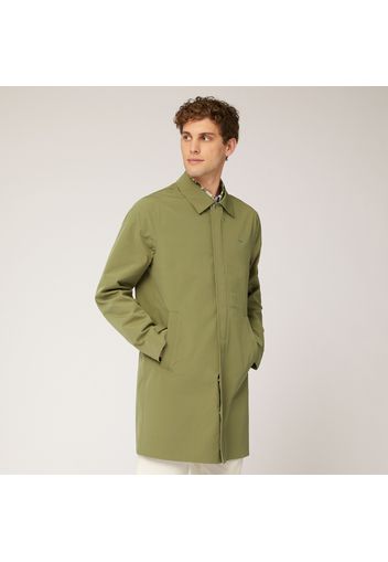 Trench In Cotone Spalmato, Verde, Taglia: XXL