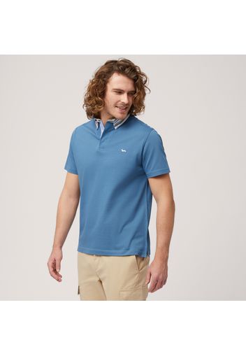 Polo Vietri Con Collo A Righe, Blu, Taglia: XL