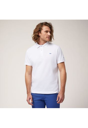 Polo Con Lettering E Logo, Bianco, Taglia: M