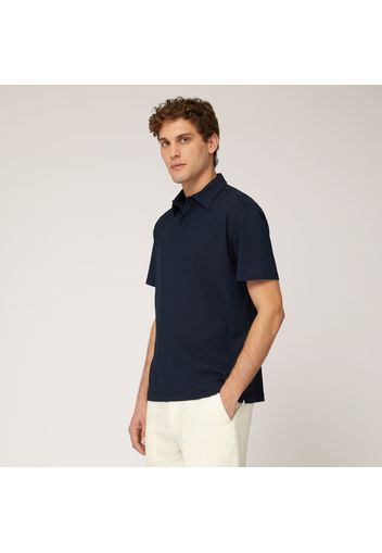 Polo In Jersey Di Cotone, Blu Navy, Taglia: L