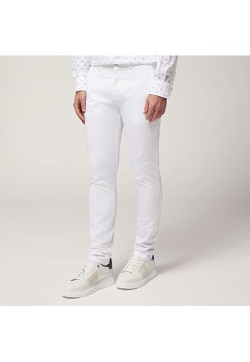 Pantaloni Chino Narrow Fit, Bianco, Taglia: 56