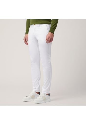 Pantaloni Chino Narrow Fit, Bianco, Taglia: 56