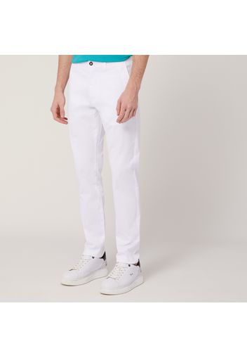 Pantaloni Chino In Twill, Bianco, Taglia: 48