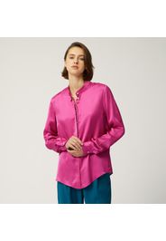 Viscose Shirt With Mandarin Collar - Donna Camicie Fuxia 44