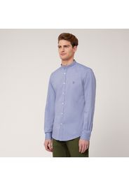 Camicia Con Collo Alla Coreana, Blu Denim, Taglia: XXL