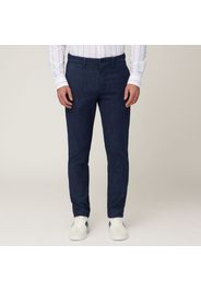 Pantaloni Chino Narrow Fit, Blu Denim, Taglia: 46