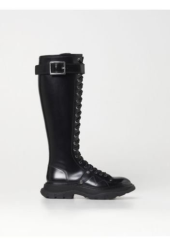 Stivale Tread Slick Alexander McQueen in pelle spazzolata