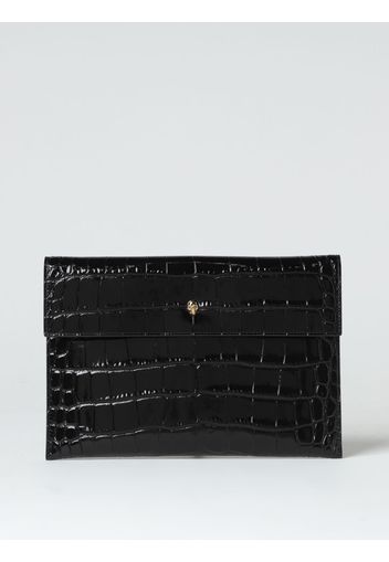 Clutch Alexander McQueen in pelle verniciata stampa cocco